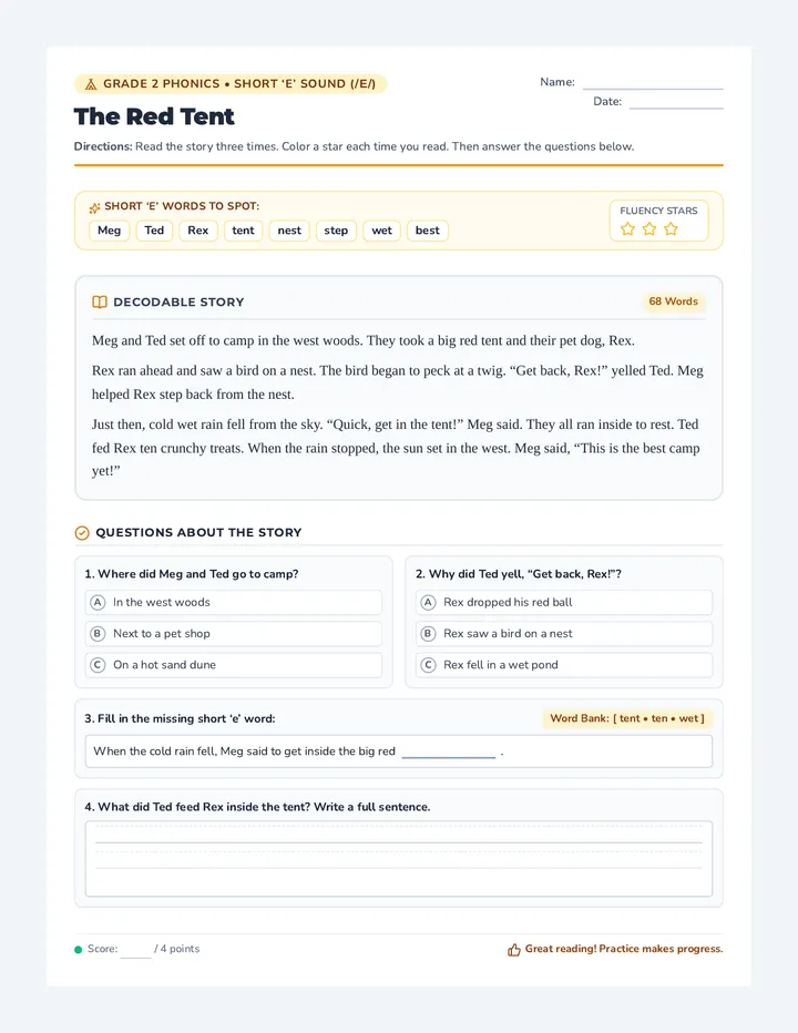 Red Tent Worksheet