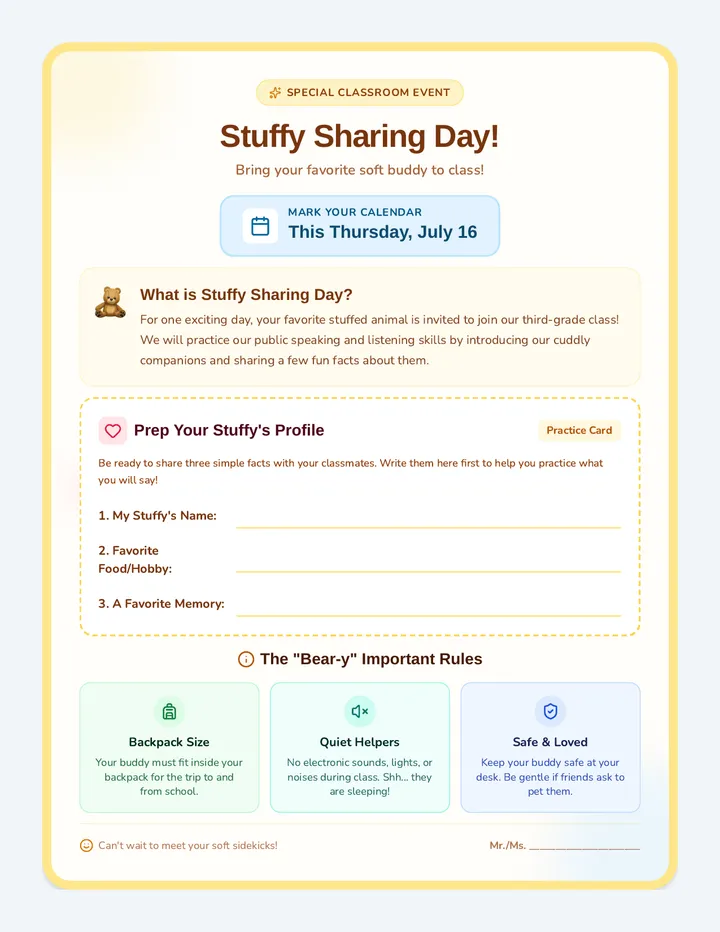 Stuffy Sharing Infographic
