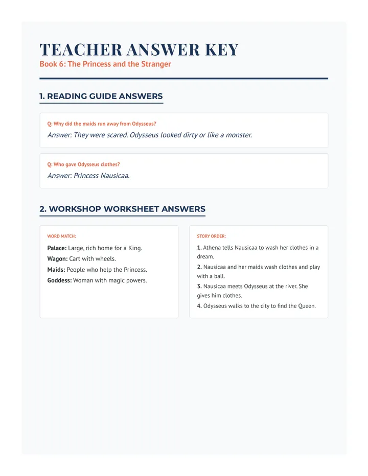 Teacher Shore Guide Answer Key