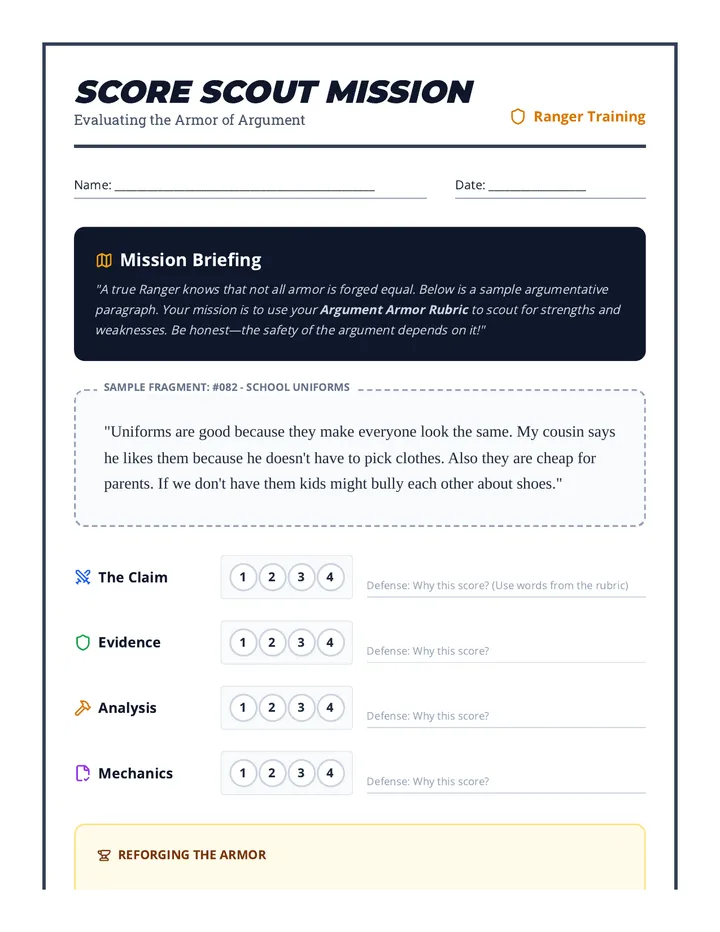 Score Scout Worksheet