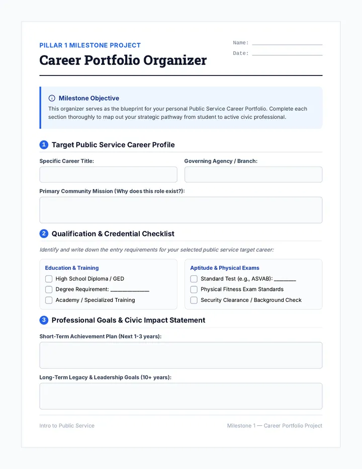 Career Portfolio Project Worksheet
