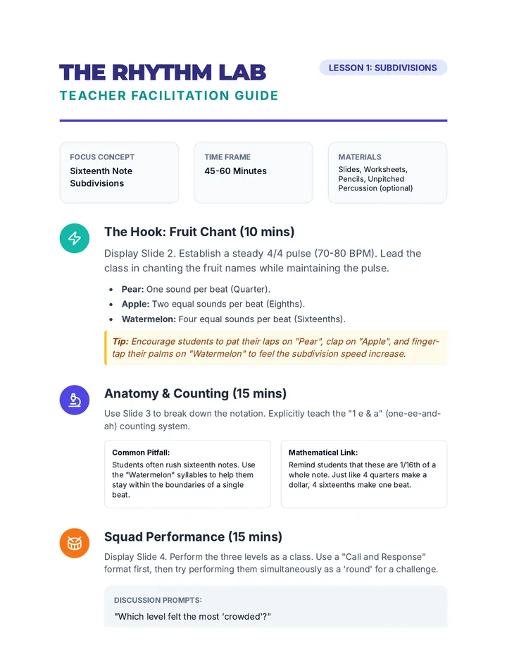 Subdivision Squad Teacher Guide