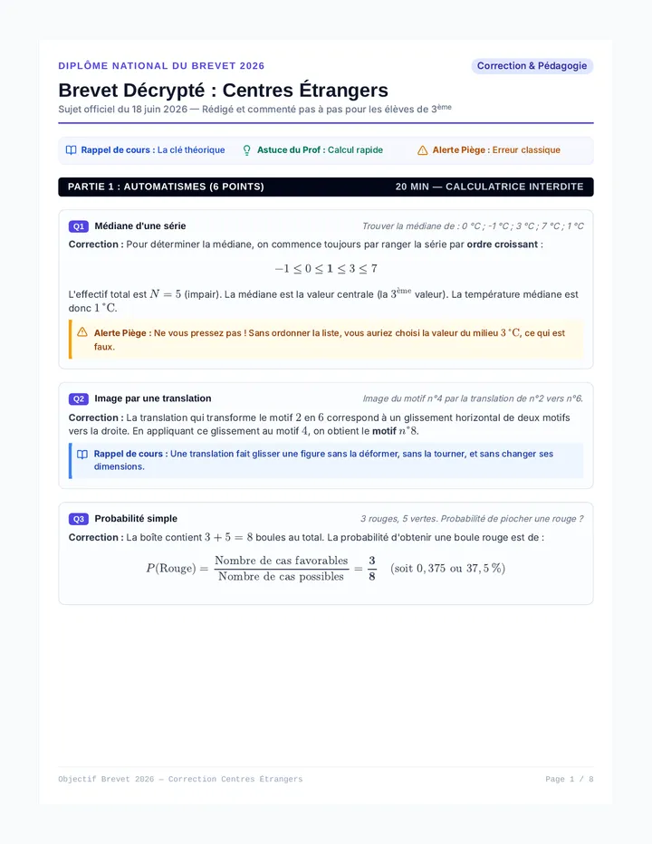 Correction Decryptee Brevet 2026