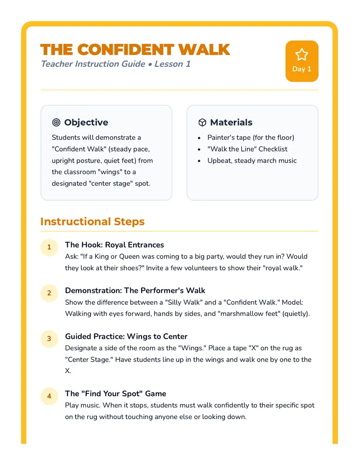 Confident Walk Teacher Guide