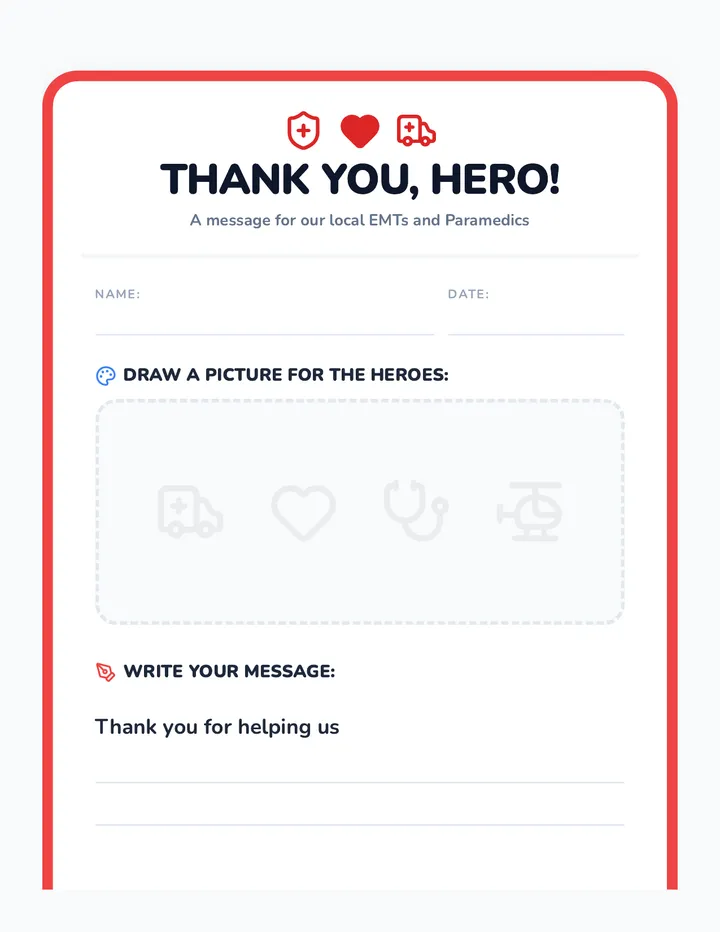 Hero Thank You Cards