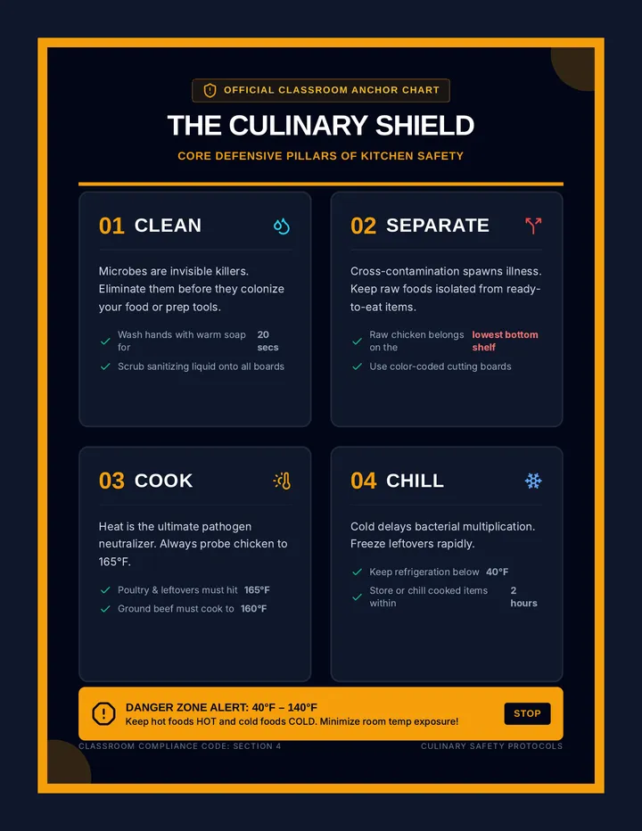 Culinary Shield Safety Poster