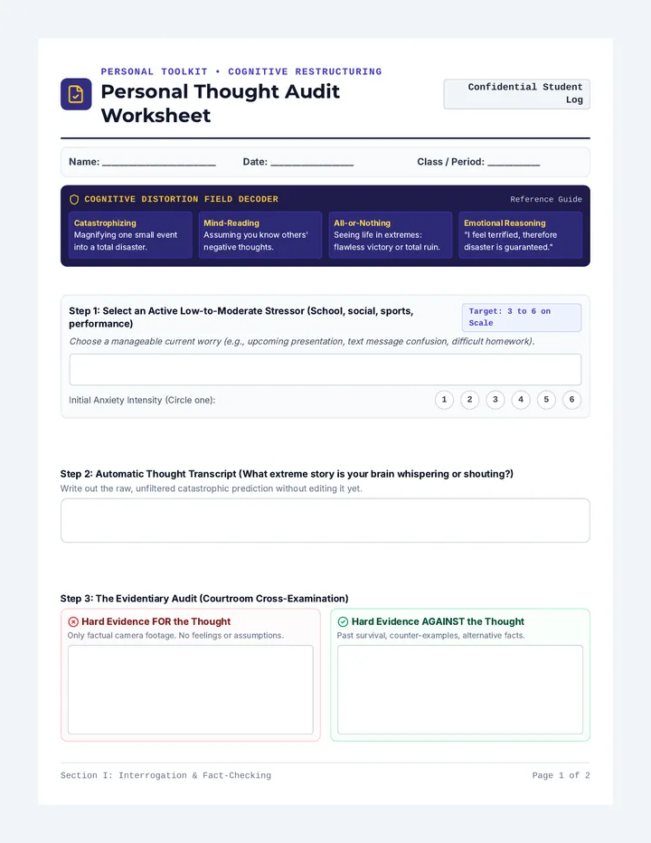Thought Audit Worksheet