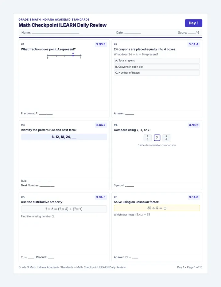 Checkpoint Prep Review Booklet
