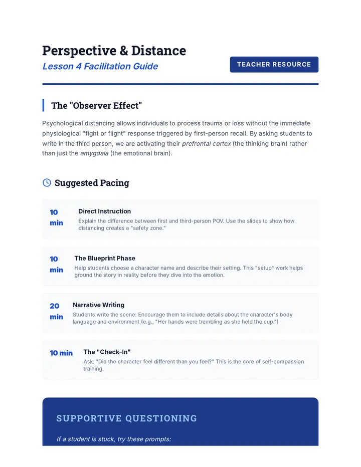 Distance and Perspective Facilitation Guide