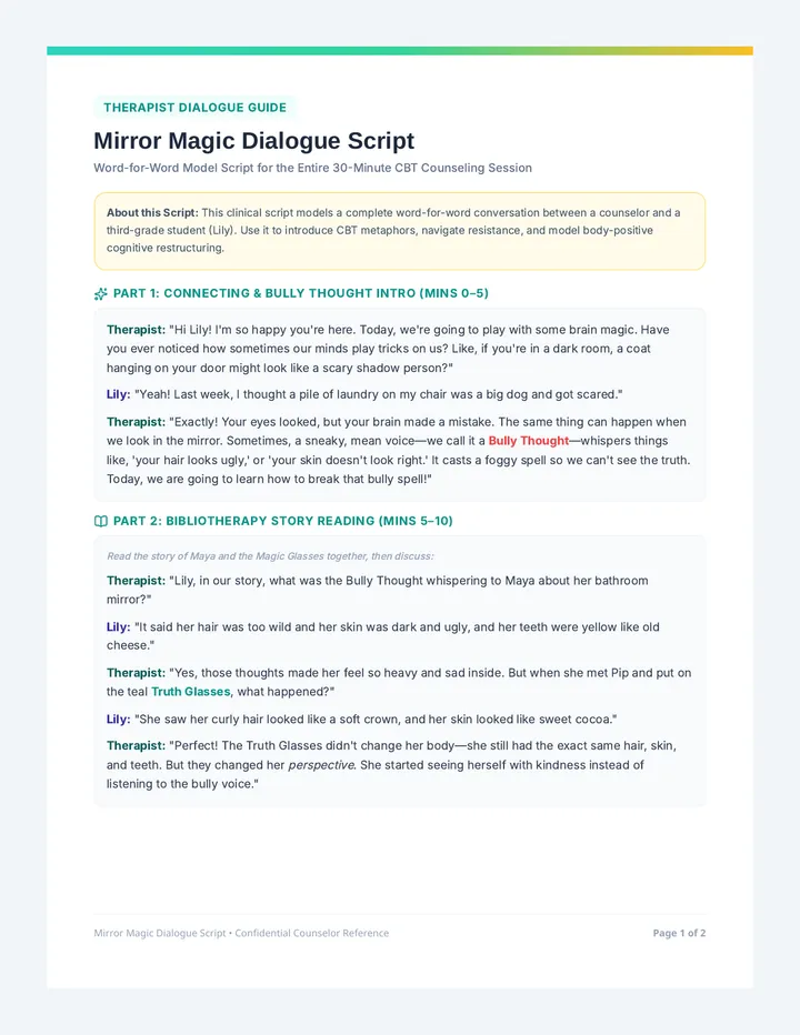 Mirror Magic Dialogue Script