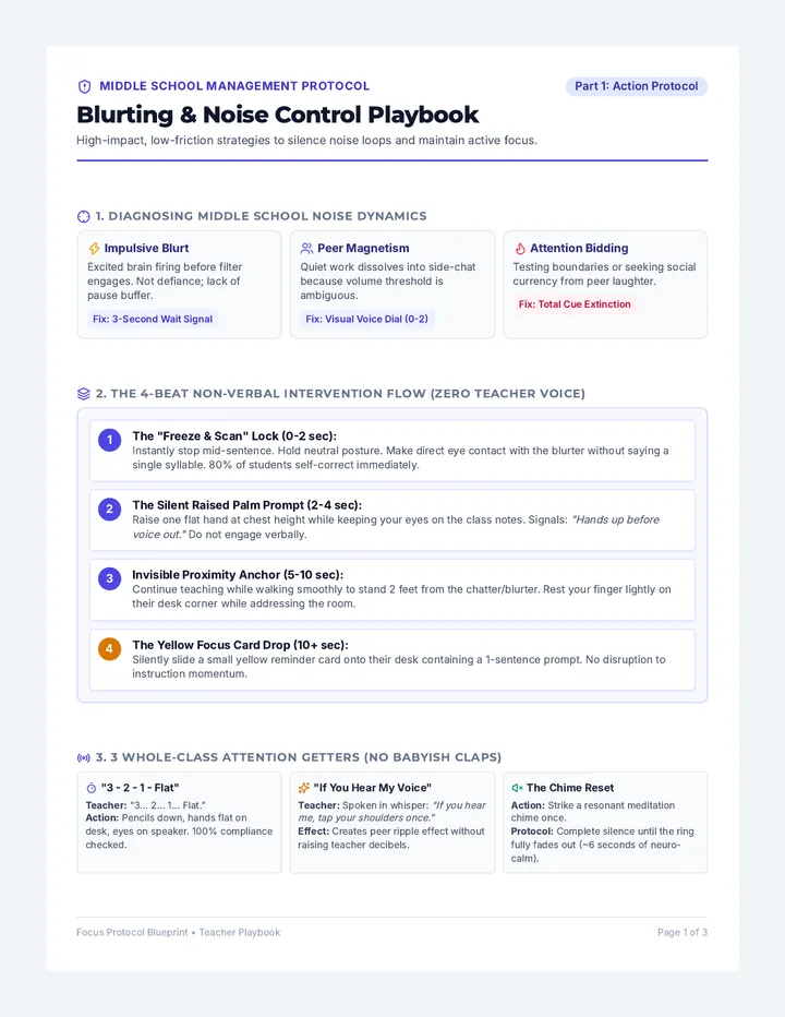 Blurting Buster Teacher Playbook
