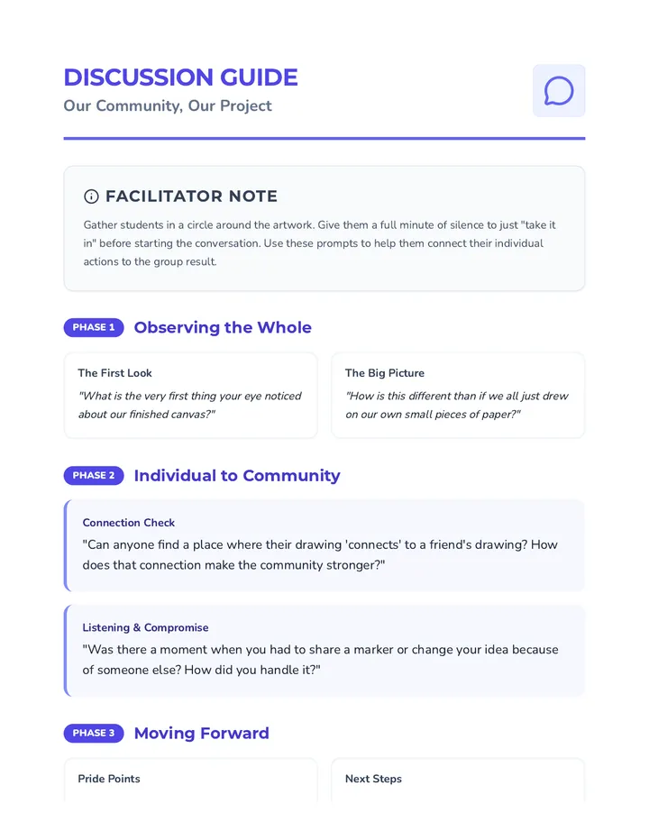 Our Community Our Project Discussion Guide