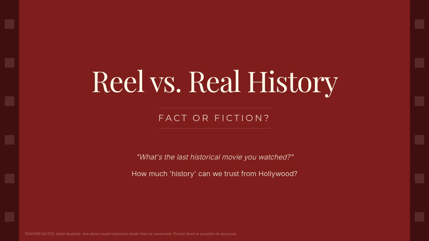 Reel vs Real History Slide Deck