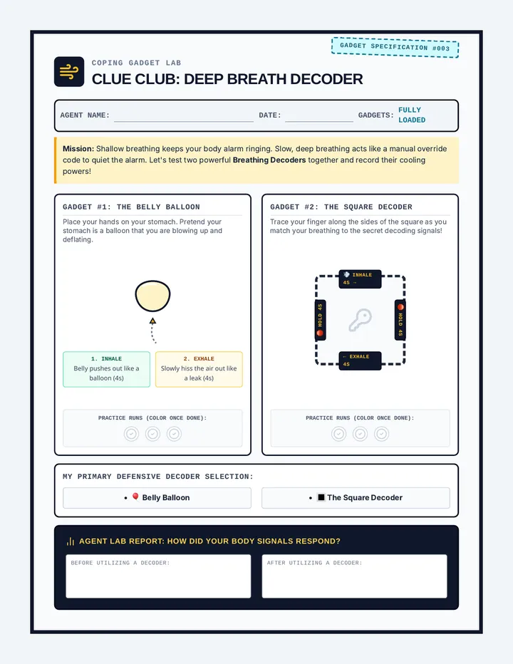 Deep Breath Decoder Worksheet