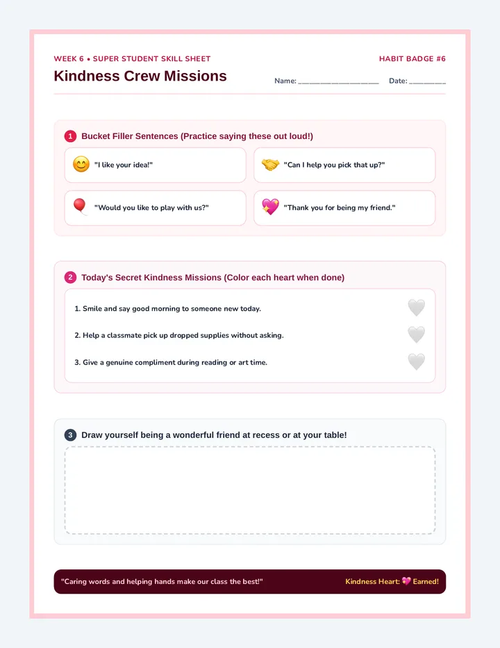 Kindness Crew Activity