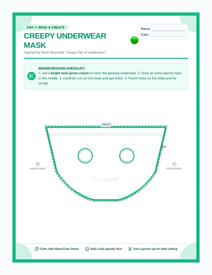 Creepy Underwear Mask Template