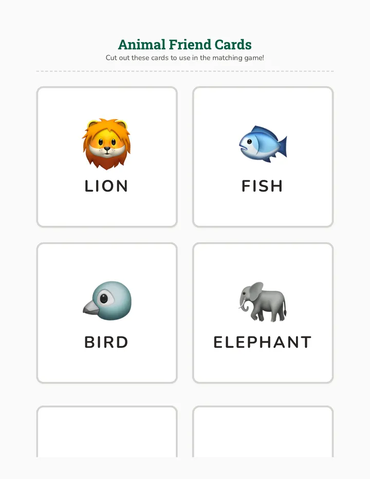 Animal Matchup Cards