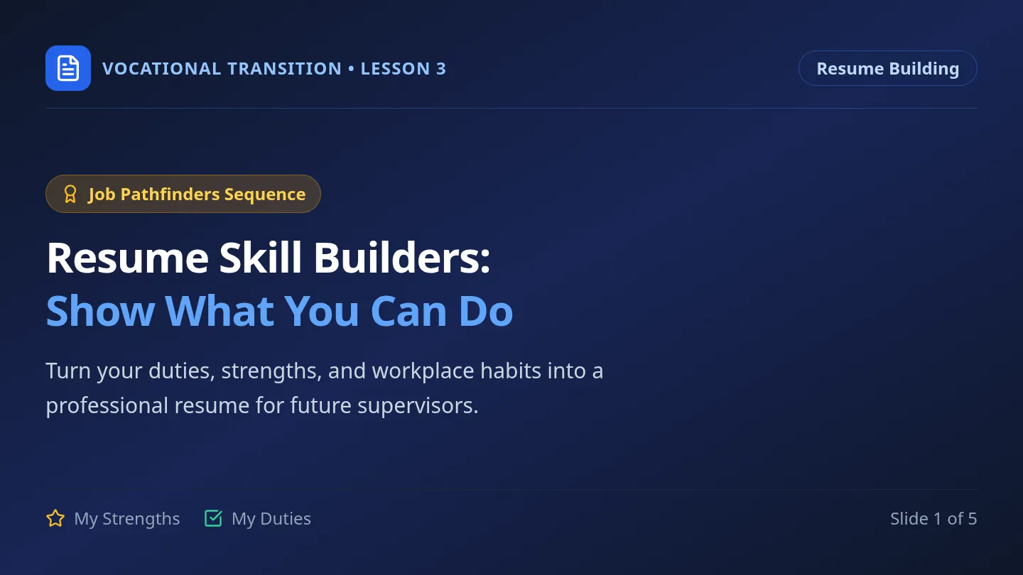 Resume Builders Slides