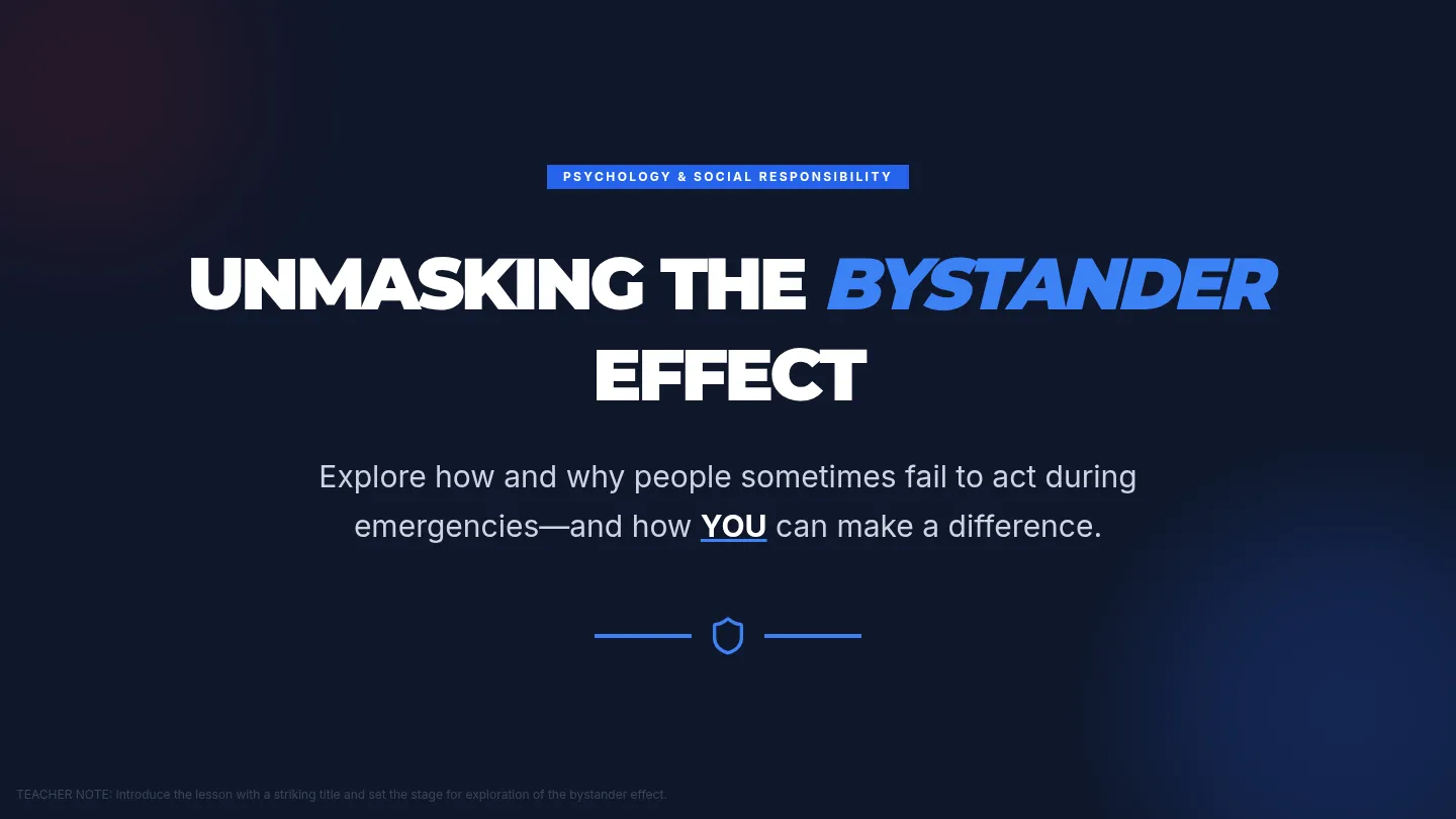 Unmasking the Bystander Effect Slides