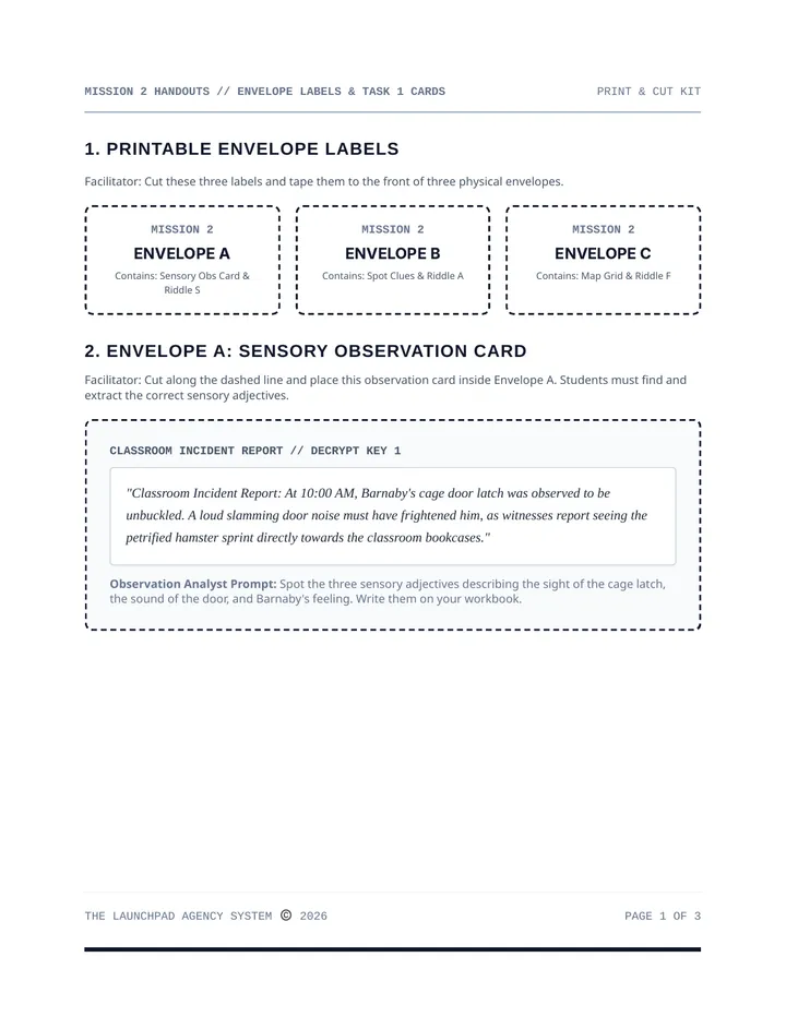 Missing Pet Handouts Cards