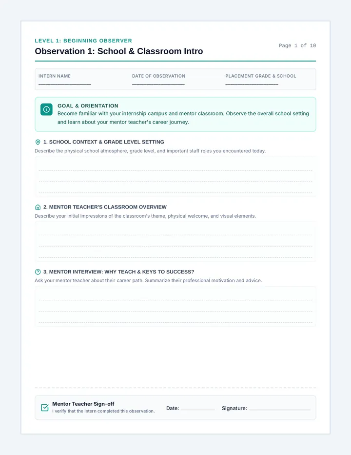 Level 1 Observer Workbook