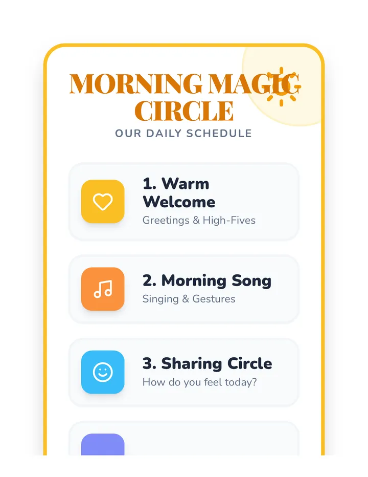 Class Bright Start Visual Schedule Activity