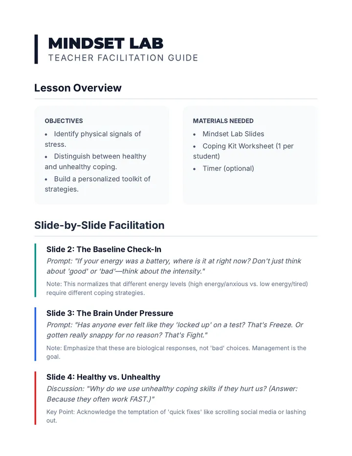 Mindset Lab Teacher Guide