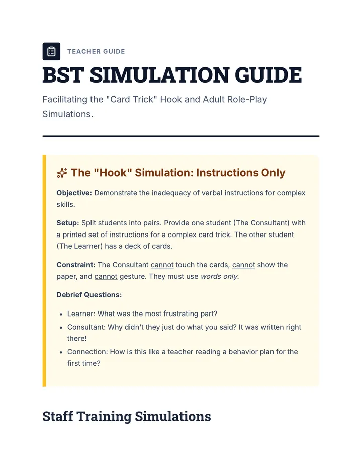 Consultant Simulation Guide
