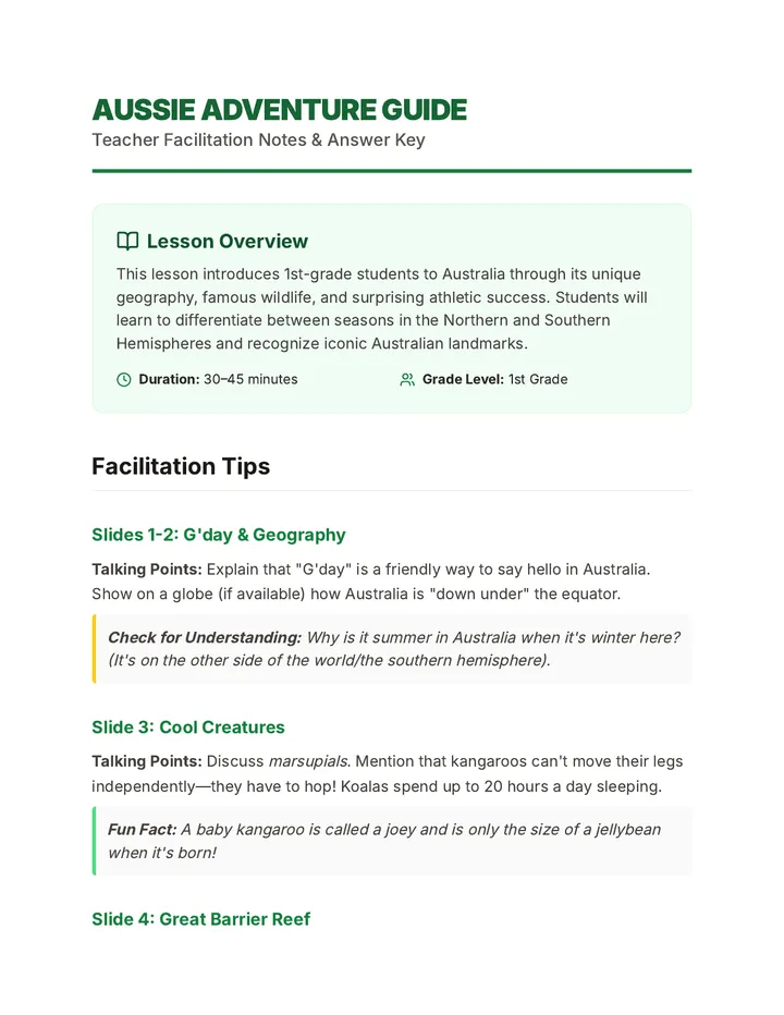 Aussie Adventure Guide