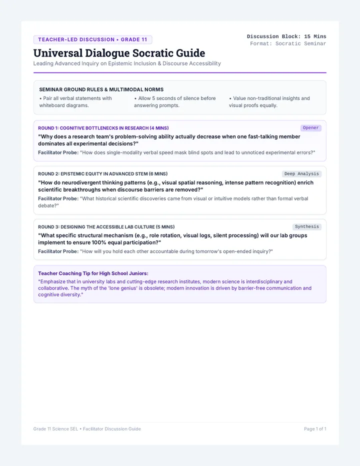 Equitable Science Discussion Guide