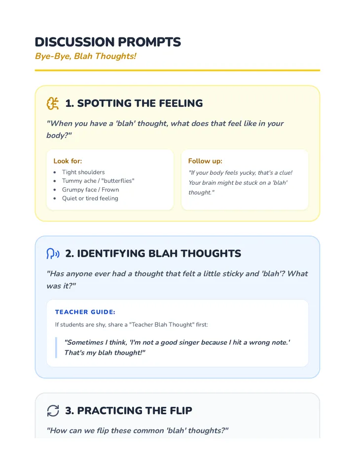 Blah Thoughts Discussion Guide