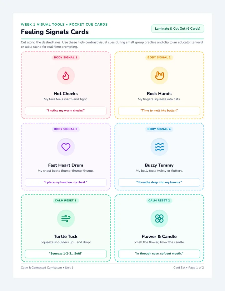Feeling Signals Activity Cards