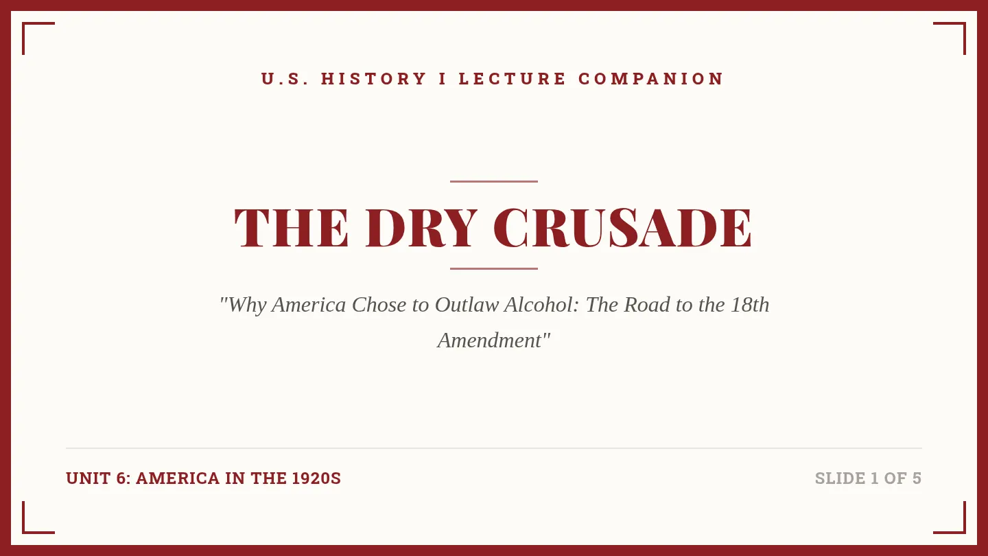 Dry Crusade Slides