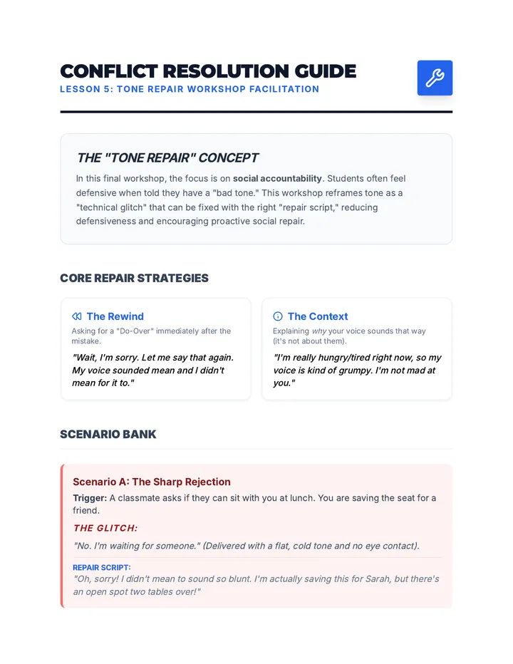 Conflict Resolution Scenarios