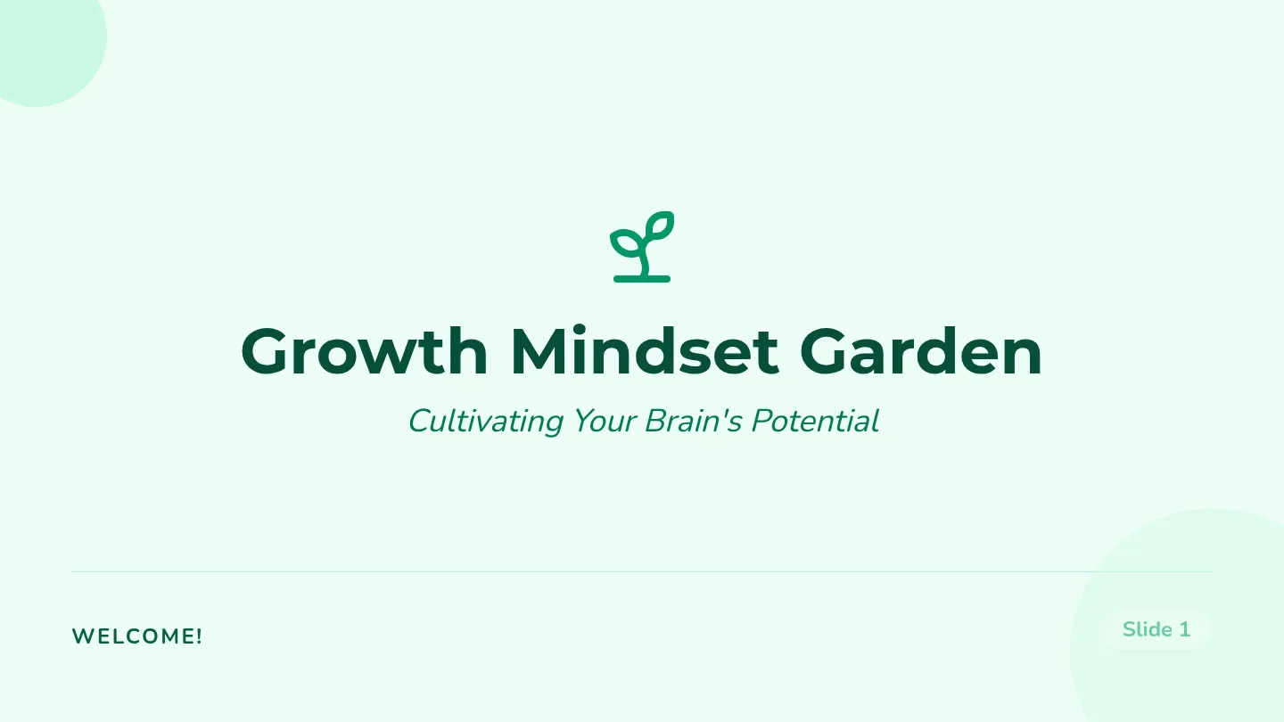 Growth Mindset Garden Slides