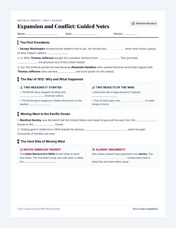 Expansion Guided Notes