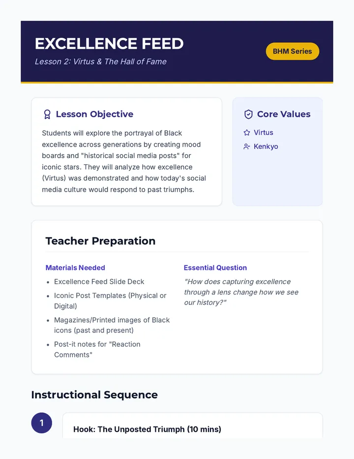 Excellence Feed Lesson Plan