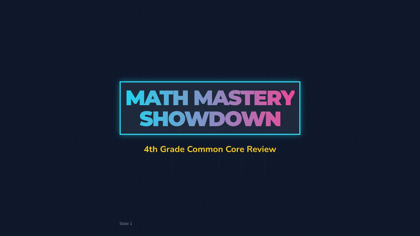 Math Mastery Slides Plus