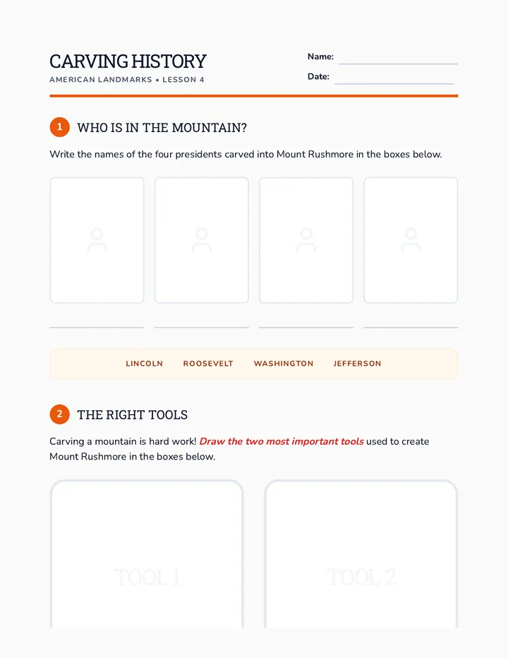 Carving History Worksheet