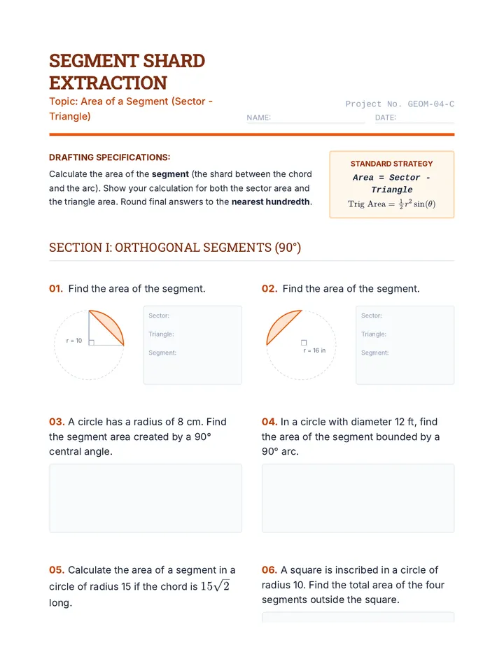 Segment Shards Worksheet