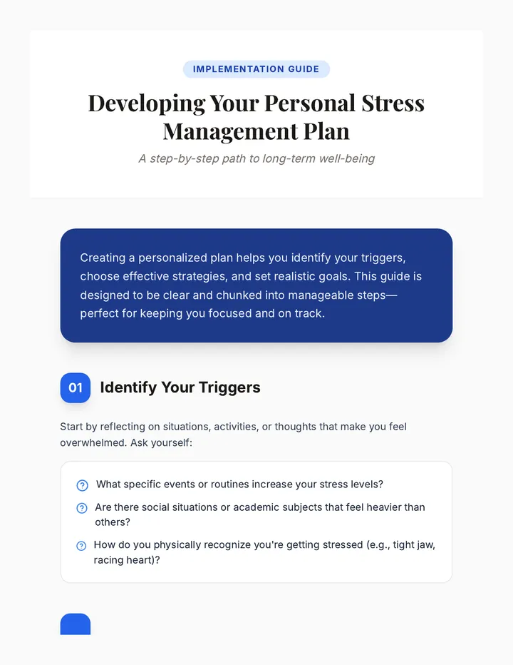 Personal Plan Reading Guide