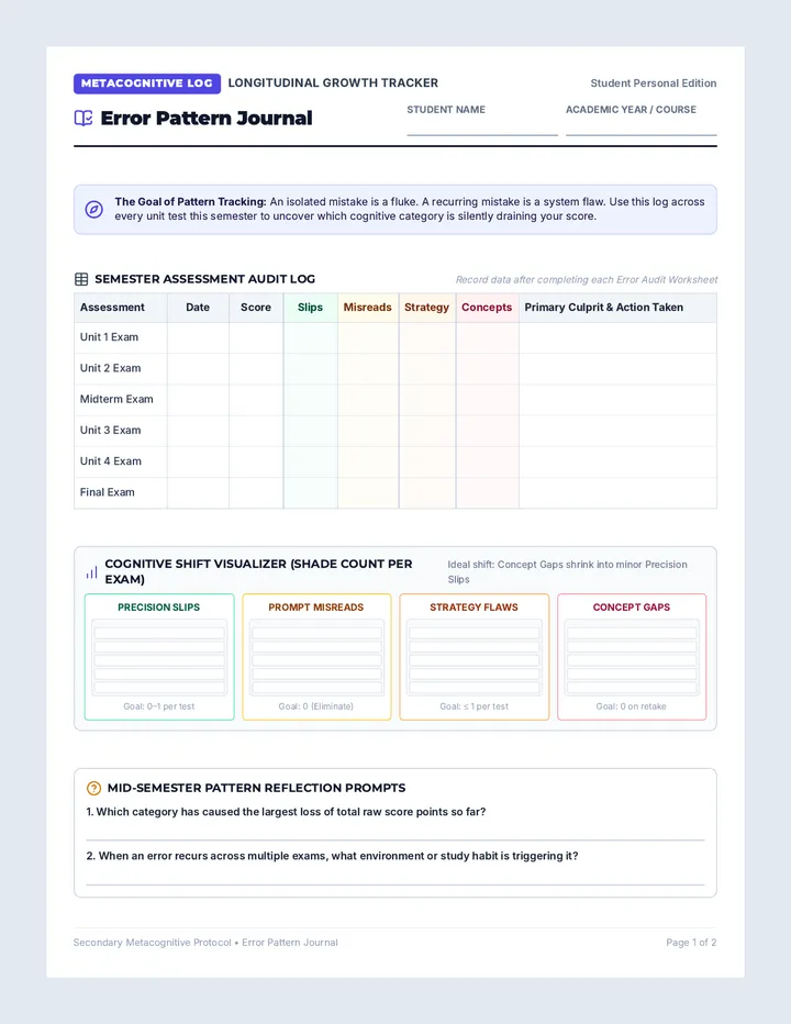 Error Pattern Journal