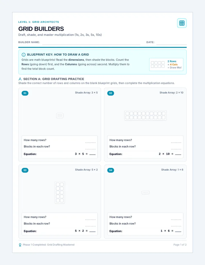 Grid Builders Worksheet