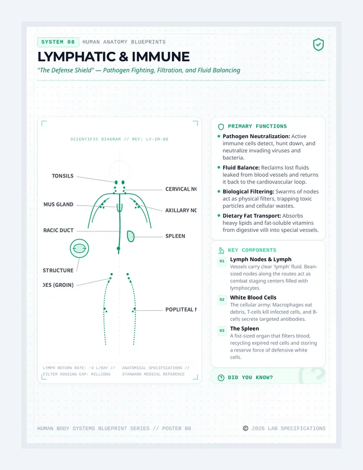 Lymphatic Immune System Poster