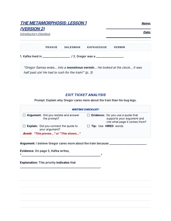Introductory Handout Lesson 1 Version 2