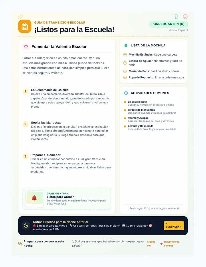 Kindergarten Readiness Spanish Newsletter