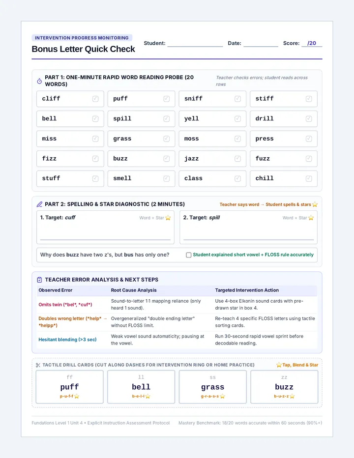 Bonus Letter Quick Check