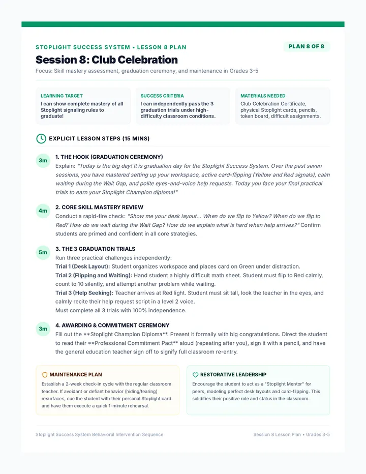 Club Celebration Lesson Plan