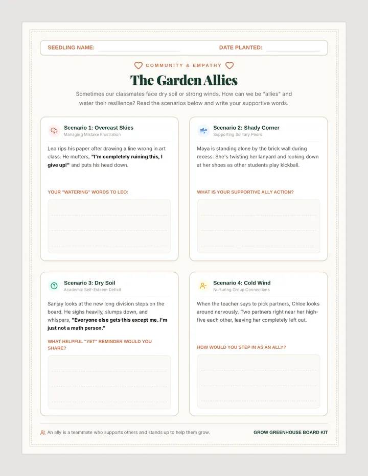 Garden Allies Activity