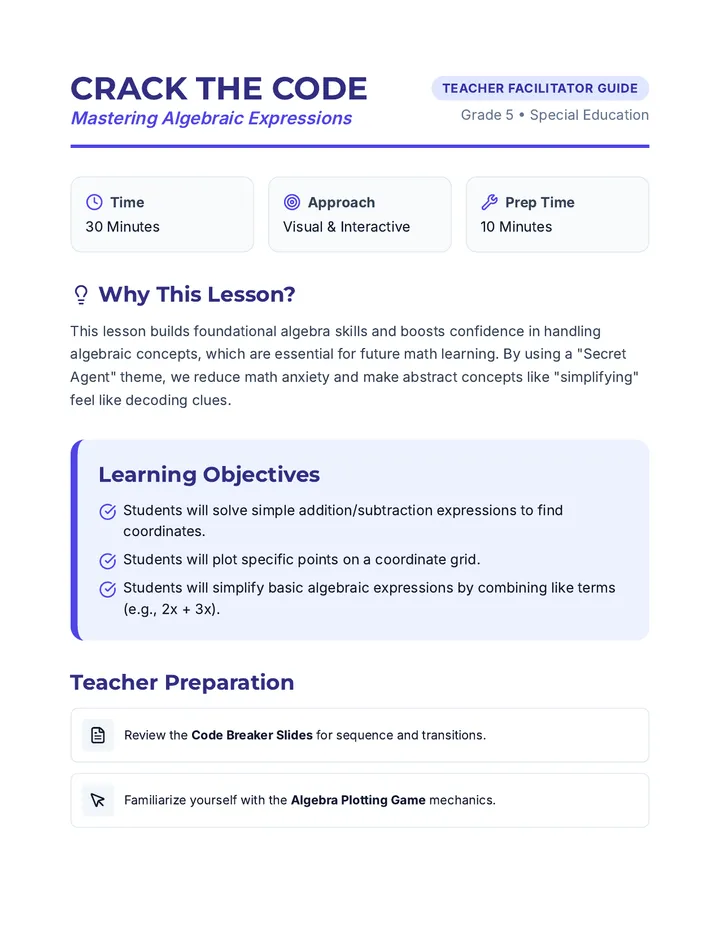 Crack the Code Lesson Plan